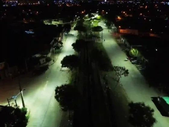 Más seguridad urbana: en villa San Antonio se instalaron luces LED