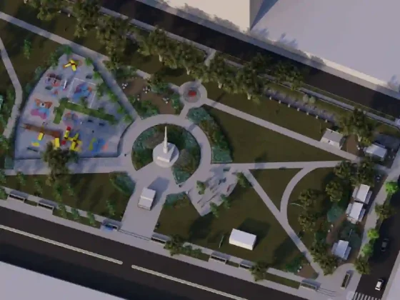 La plaza Evita se renueva: más espacios para el deporte, juegos y un paseo gastronómico