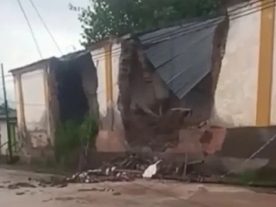 Derrumbe en Rosario de Lerma por lluvias intensas