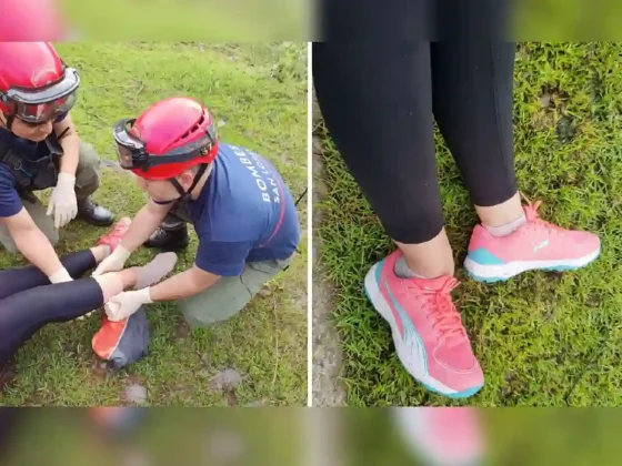 Rescate: asistieron a una mujer con una fuerte lesión en el tobillo