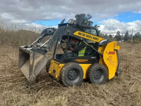 La Municipalidad preparó zonas de cortafuego dentro del predio de la escuela Agrícola