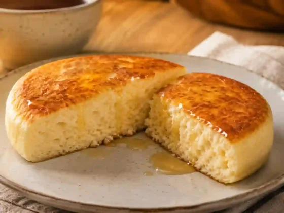 Pan de miel hecho en sartén en 5 minutos, ideal para el café con leche de la mañana