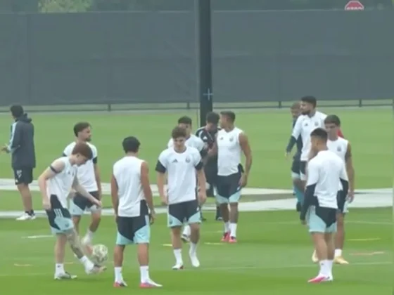 Argentina entrenó bajo la lluvia y España suspendió la práctica antes de la final
