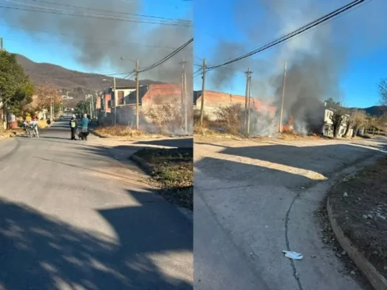 Alerta por una quema de pastizales en barrio Autódromo pese al riesgo de incendios