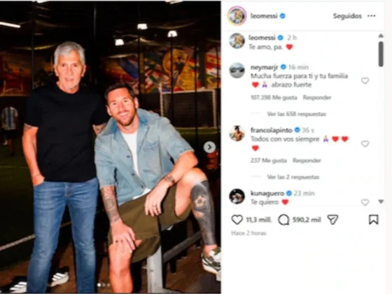 Messi despidió a su papá y recibió una ola de mensajes de apoyo de Agüero, Neymar, Cristiano Ronaldo y otras figuras