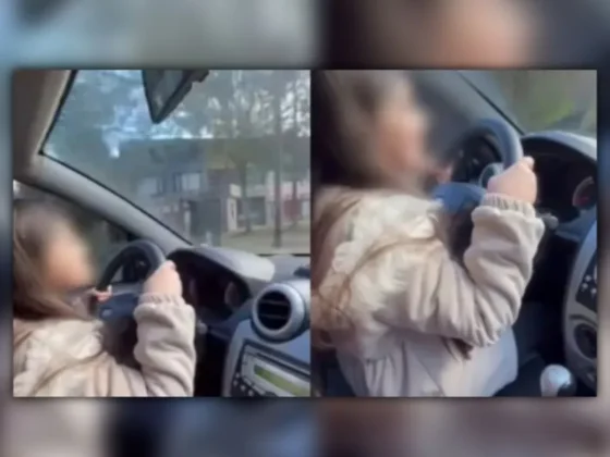 Le suspendieron la licencia al padre que filmó a su hija de 9 años manejando