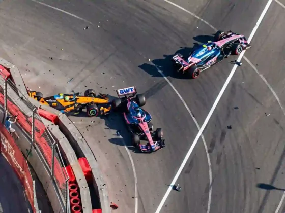 ¡Doble abandono en Alpine! Colapinto chocó a Gasly y ambos quedaron fuera en Bakú