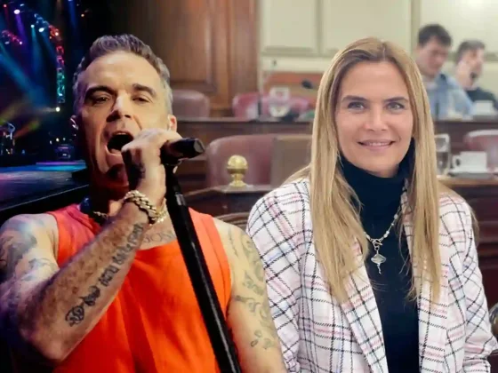 "No es la que creen": la broma de Robbie Williams durante su recital sobre su encuentro con Amalia Granata