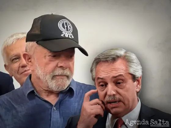 Alberto corrió a los brazos de LULA y este le contesto con una gorra de CFK