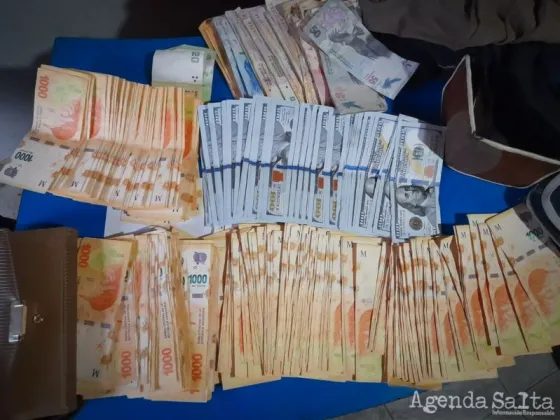 Por el violento robo a una empresa salteña, hubo distintos allanamientos: Secuestran pesos, dólares y armas de fuego
