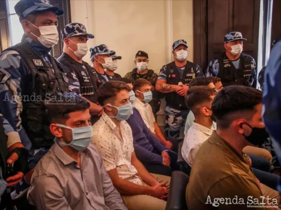 Los acusados en la sala, durante el juicio